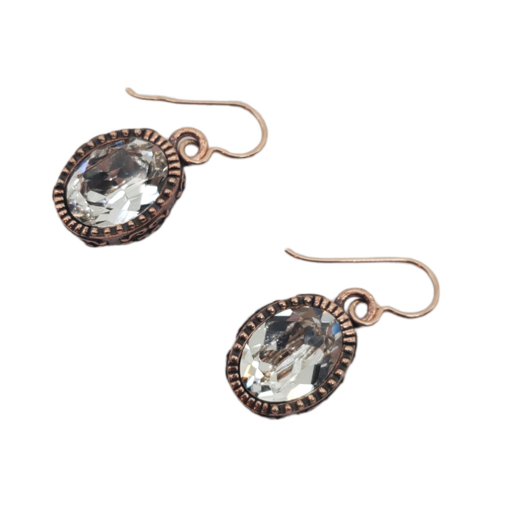 BRILLIANT MOON ROSE GOLD EARRINGS