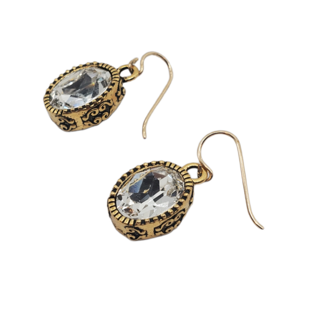 BRILLIANT MOON GOLD DUST EARRINGS