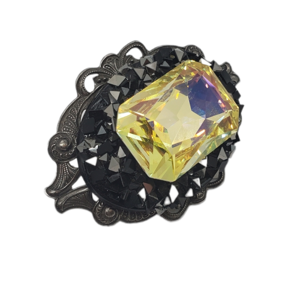 HONEY BUTTER COCKTAIL HEMATITE RING