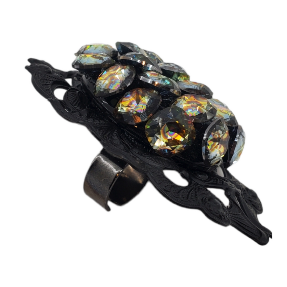 PEACOCK CRYSTAL RING