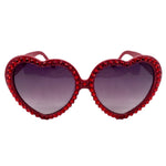 LOLITA FIRE RHINESTONE HEART SUNGLASSES