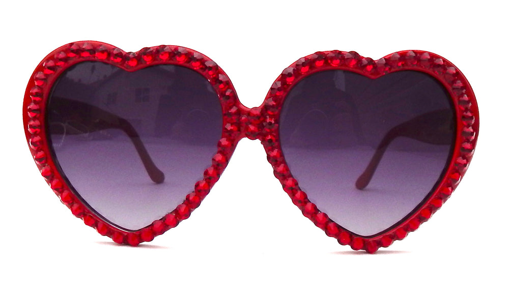 LOLITA SCARLET FEVER RHINESTONE HEART SUNGLASSES