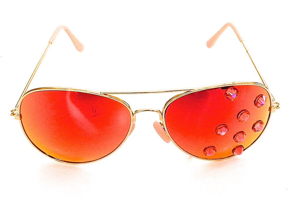 AVIATOR SWEET PEACH MIRROR GLASSES