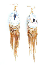 THUNDERBIRD MOONDUST DROP GOLD FRINGE EARRINGS