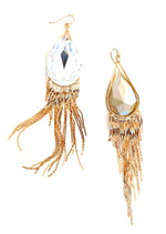 THUNDERBIRD MOONDUST DROP GOLD FRINGE EARRINGS