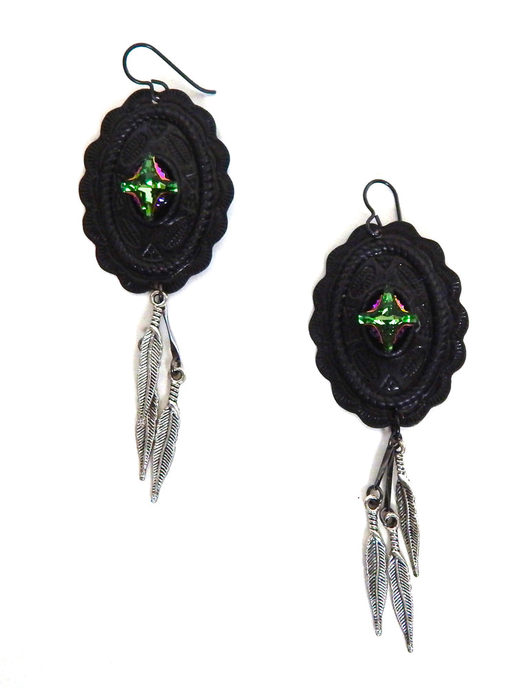 PONDEROSA WILD BUNCH CONCHO EARRINGS