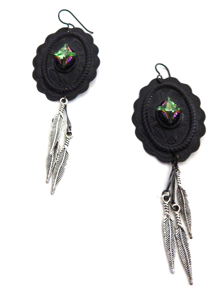 PONDEROSA WILD BUNCH CONCHO EARRINGS