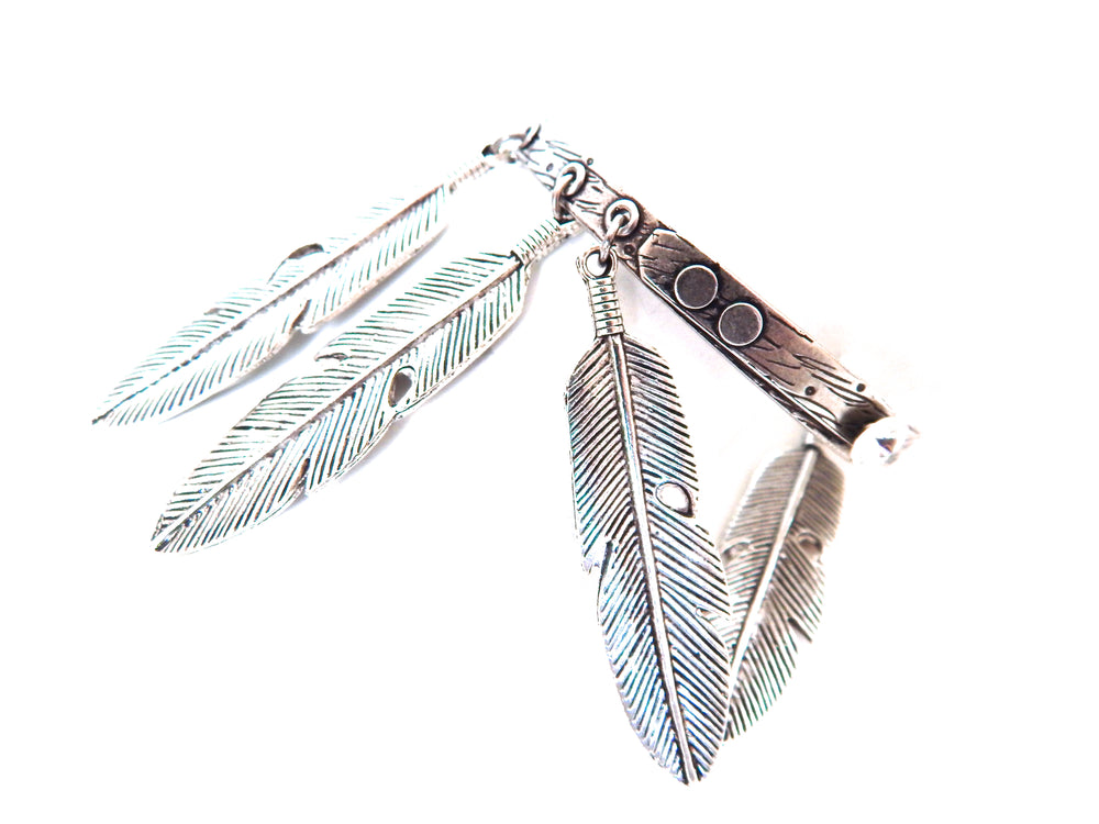 THUNDERBIRD COYOTE FEATHER BANGLE