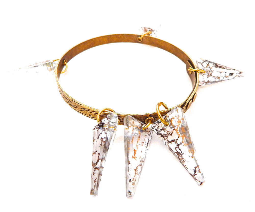 THUNDERBIRD GOLD DUST PYRAMID BANGLE