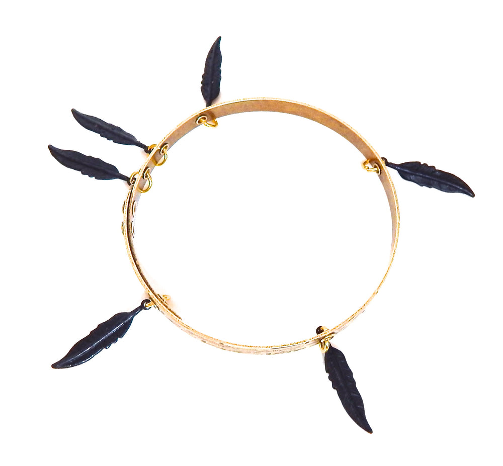 THUNDERBIRD HAWK FEATHER BANGLE