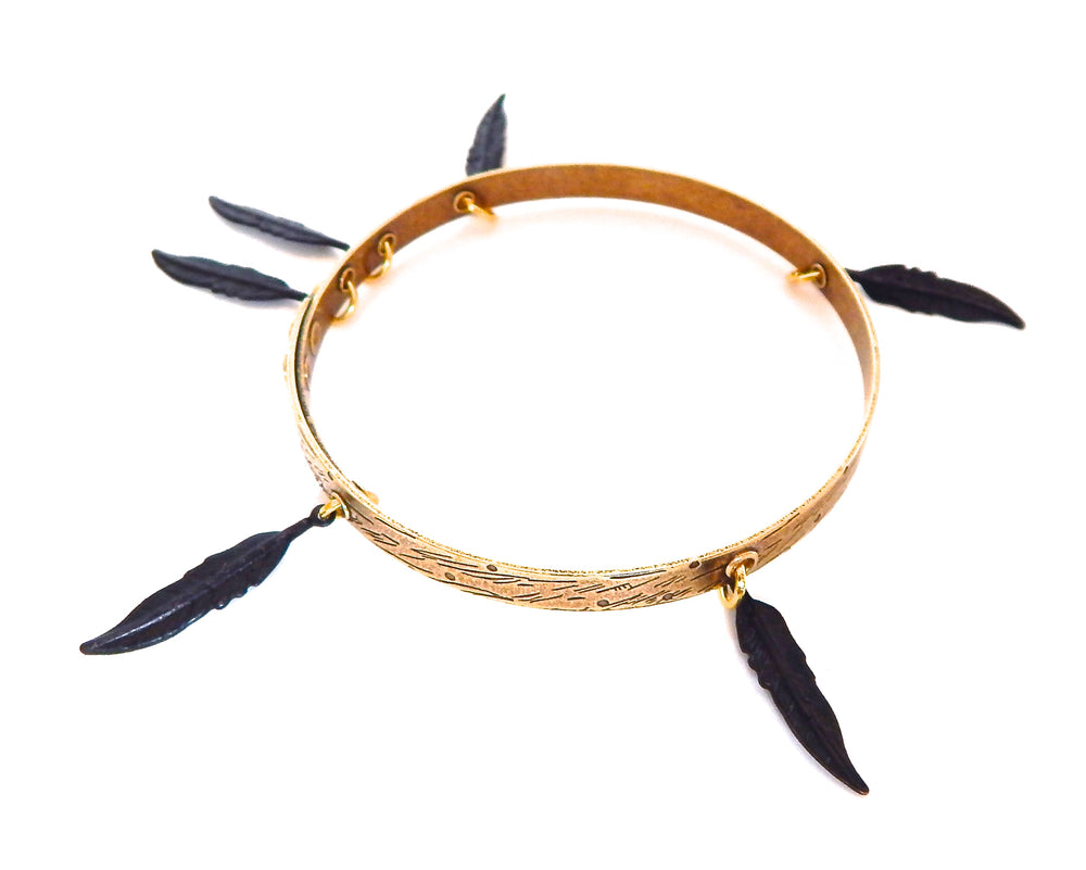 THUNDERBIRD HAWK FEATHER BANGLE