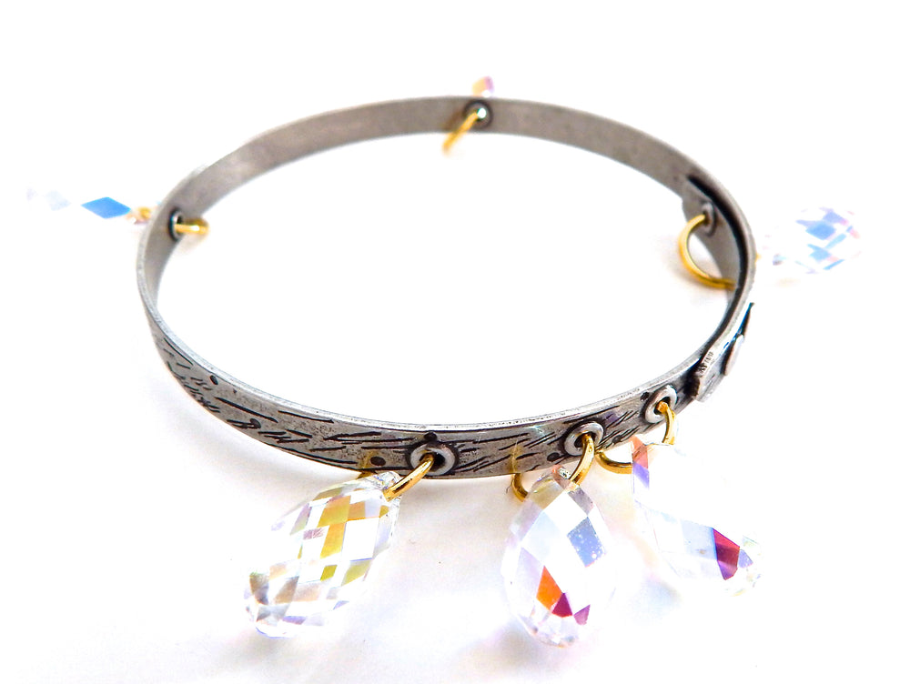 THUNDERBIRD OPAL TEARS BANGLE (SILVER)