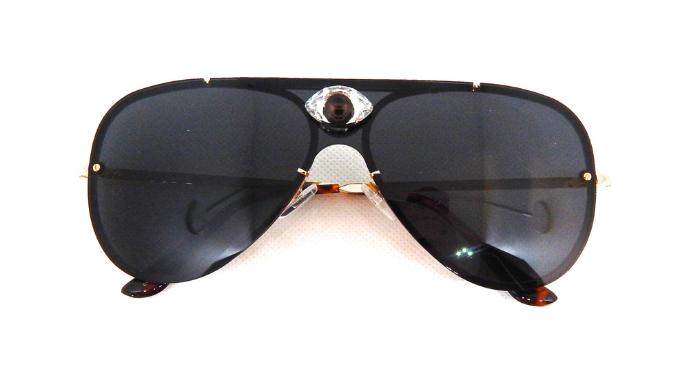 PANTHER POWER TIGER EYE AVIATOR SUNGLASSES