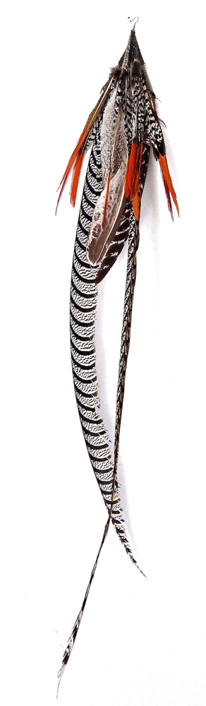 FEATHER TIGER LEOPARD EARRING