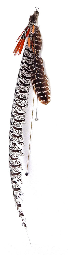 FEATHER TIGER TURKEY EARRING