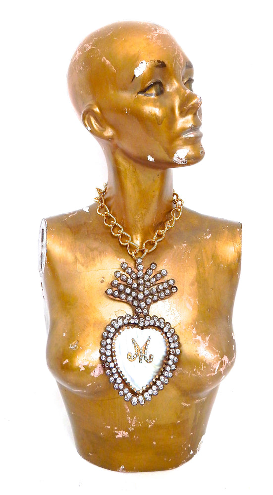 TRIAL BY FIRE HEART MEDALLION NECKLACE