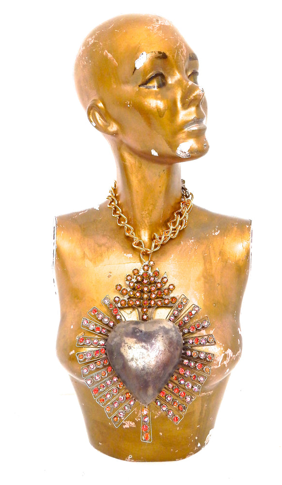 TRIAL BY FIRE SACRED HEART MEDALLION NECKLACE