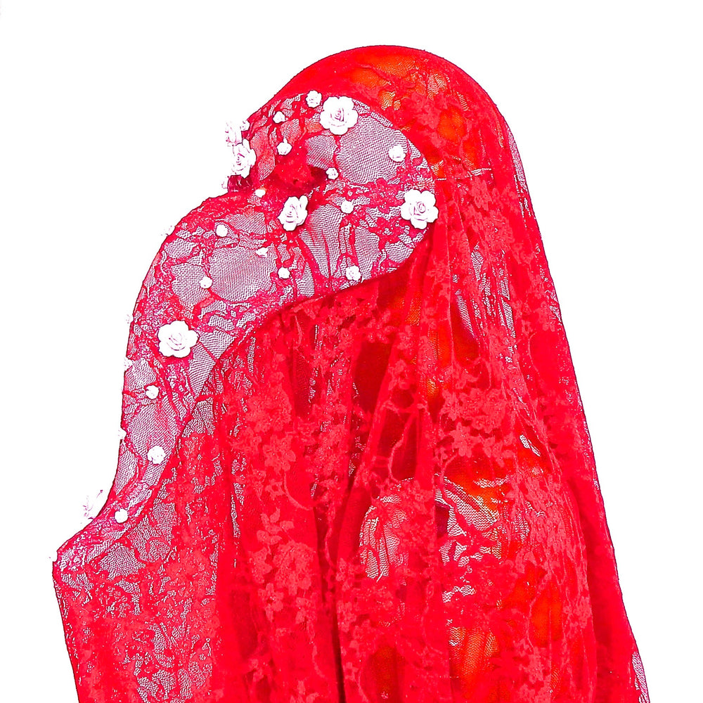 VOLTAIRE RED LACE MASK
