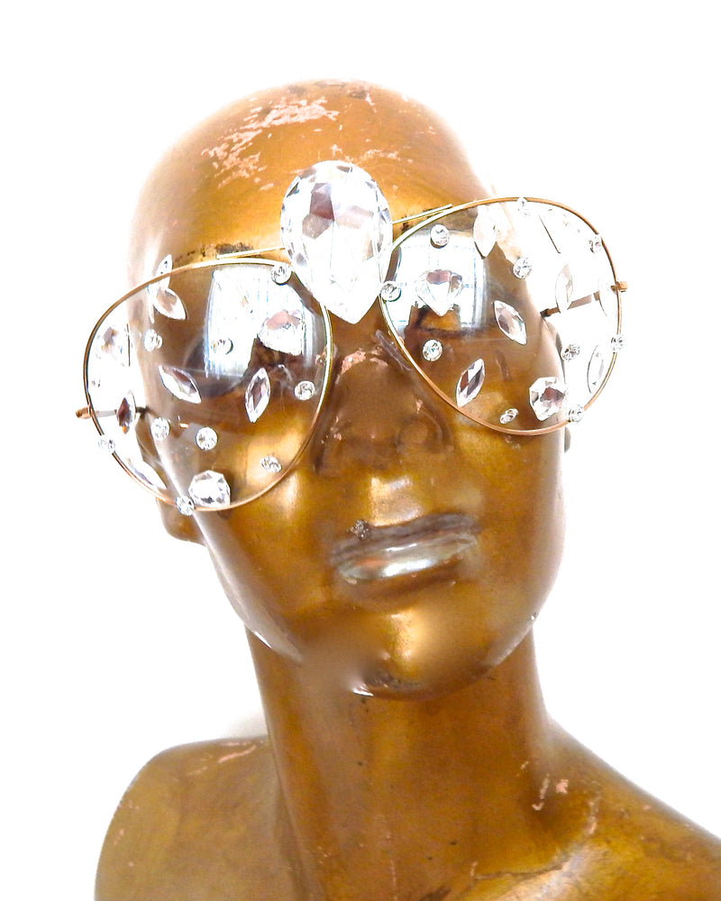 WESTRAY KINGDOM KING DIAMOND RHINESTONE AVIATOR SUNGLASSES