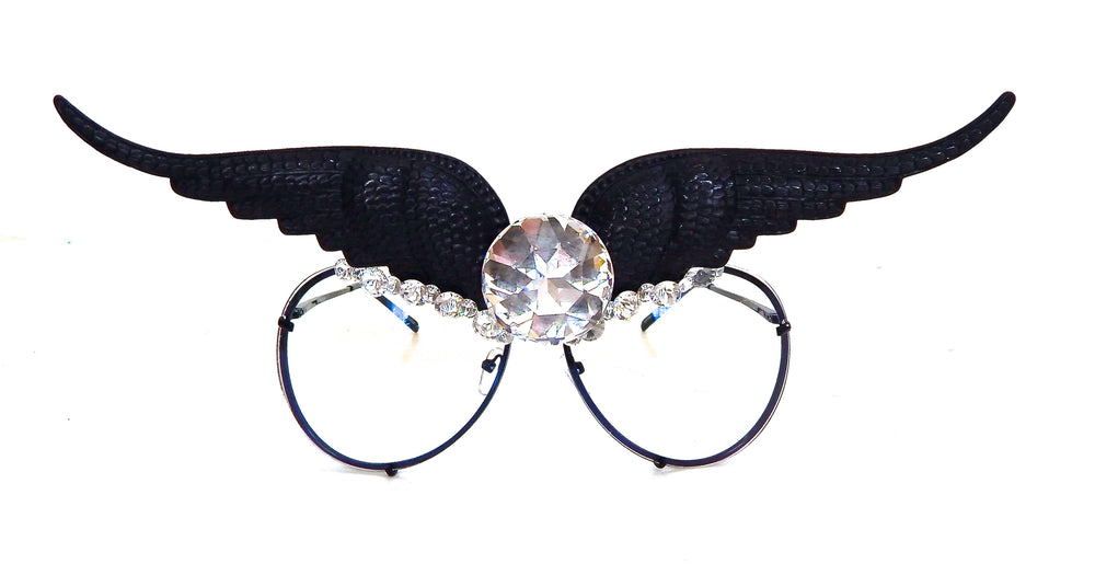 WESTRAY SHADOW PANTHER WINGS RHINESTON AVIATOR SUNGLASSES