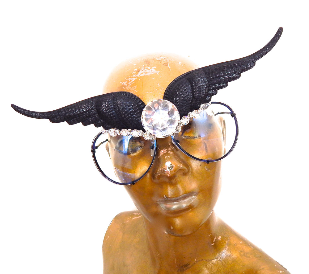 WESTRAY SHADOW PANTHER WINGS RHINESTON AVIATOR SUNGLASSES