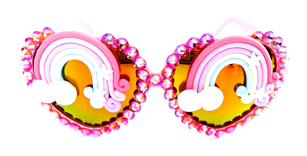 XANADU RAINBOW ACID LOLITA HEART GLASSES
