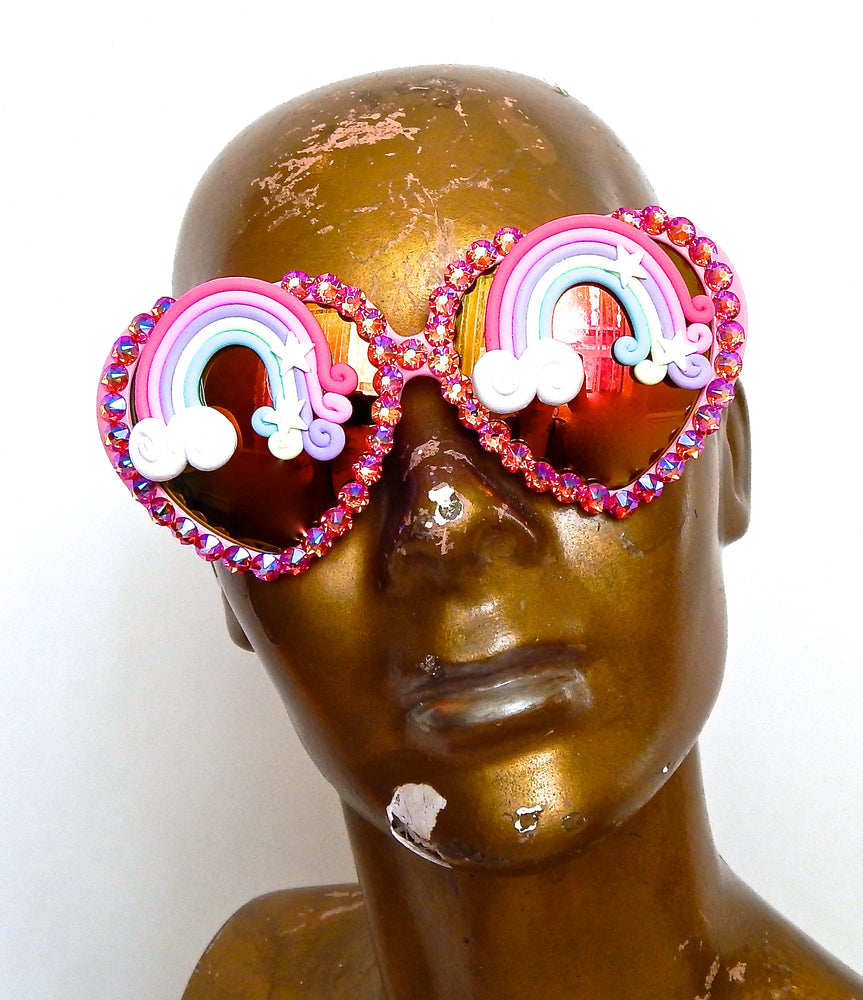 XANADU RAINBOW ACID LOLITA HEART GLASSES