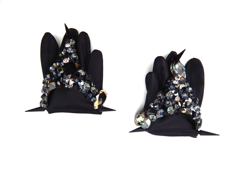 BLACK CAVIAR HALF GLOVES