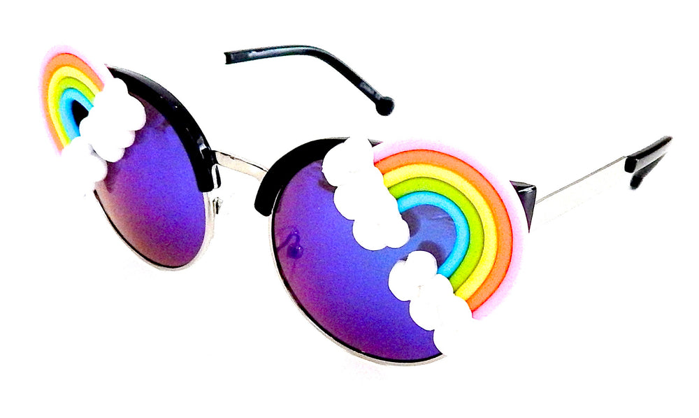 FANTASIA NEON RAINBOW ACID COCO BLACK GLASSES