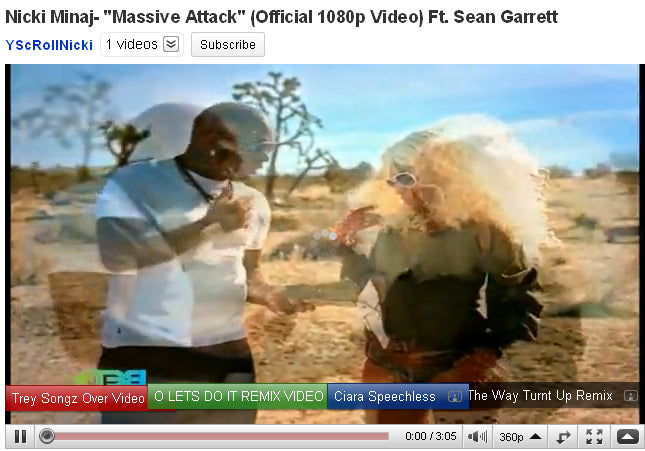 NICKI MINAJ "MASSIVE ATTACK" APRIL 2010