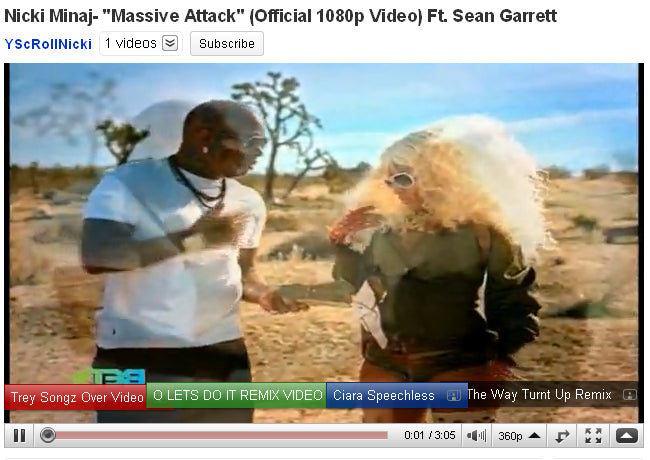 NICKI MINAJ "MASSIVE ATTACK" APRIL 2010