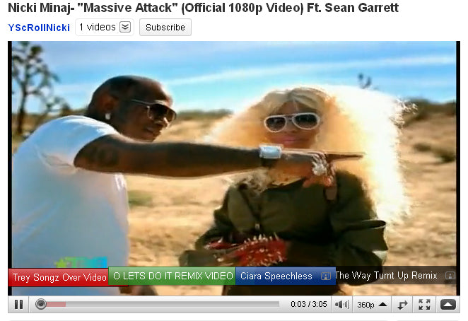 NICKI MINAJ "MASSIVE ATTACK" APRIL 2010